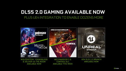 英偉達發布AI抗鋸齒DLSS 2.0 游戲性能大提升，推動游戲開發創新
